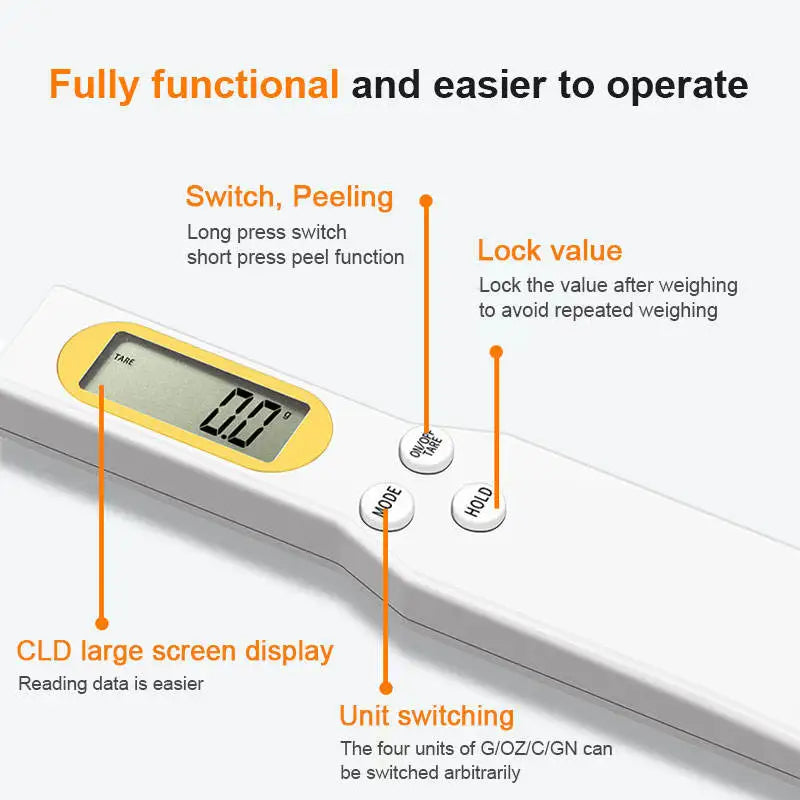 Mini Digital Spoon Scale – Precise LCD Kitchen Measuring